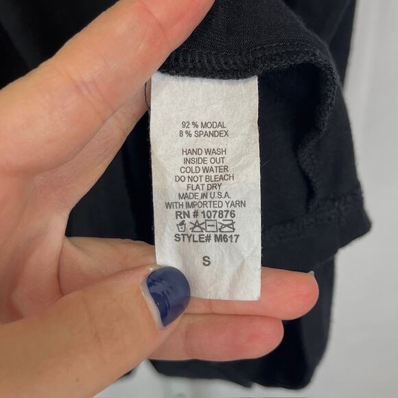 COMFY USA Marsha Sleeveless Tunic Tank Top M617 Modal Jersey Black Size S - Picture 7 of 8